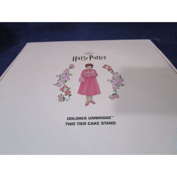 Harry Potter Dolores Umbridge Two Tier Cake Stand Pink Floral Cats Open bx - Picture 6 of 16